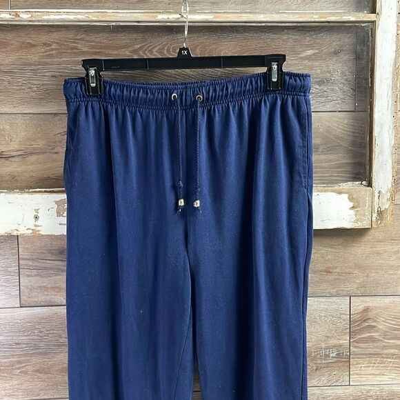 Folette Elastic Waist Drawstring Comfort Pants Blue Size Medium Vintage - Picture 4 of 12